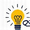 Icon representing insight with a lightbulb and magnifying glass